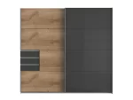 saigon 225cm oak with glass black