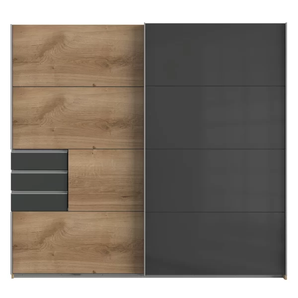 saigon 225cm oak with glass black