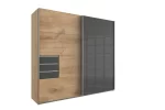 saigon 225cm oak with glass black - Image 4