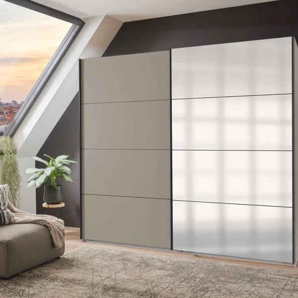 Aalst 180 cm sliding wardrobe Sahara Grey