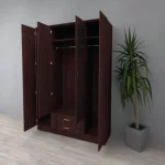 Roma Dark Cherry 4 Door 2 Drawer Wardrobe - Image 2