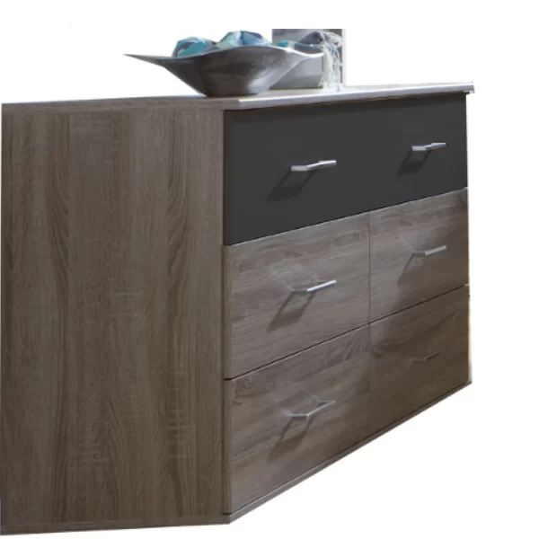 Athen 6 drawer Large chest Montana OAK APPL lAVA