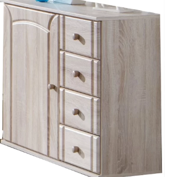 Palma a 81cm wide chest of drawers with side cupboard