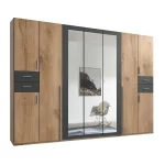 vegas 9 door wardrobe 313cm, 3 mirrors, 4 drawers - Image 3