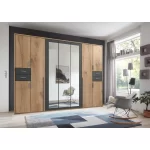 vegas 9 door wardrobe 313cm, 3 mirrors, 4 drawers - Image 8
