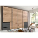 Guardino 4 Door  6 drawer Wardrobe level up oak - Image 3