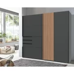 Nadije 2 Door  3 drawer Manufactured Wood Wardrobe