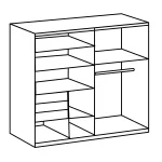 Nadije 2 Door  3 drawer Manufactured Wood Wardrobe - Image 3