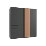 Nadije 2 Door  3 drawer Manufactured Wood Wardrobe - Image 4