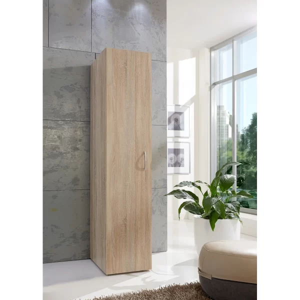 single door wardrobe in oak multi concept range
