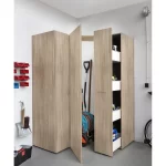 single door wardrobe in oak multi concept range - Image 3