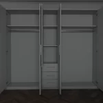 venice 5 Door 3 Drawer Grey wardrobe - Image 2