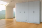 venice 5 Door 3 Drawer Grey wardrobe