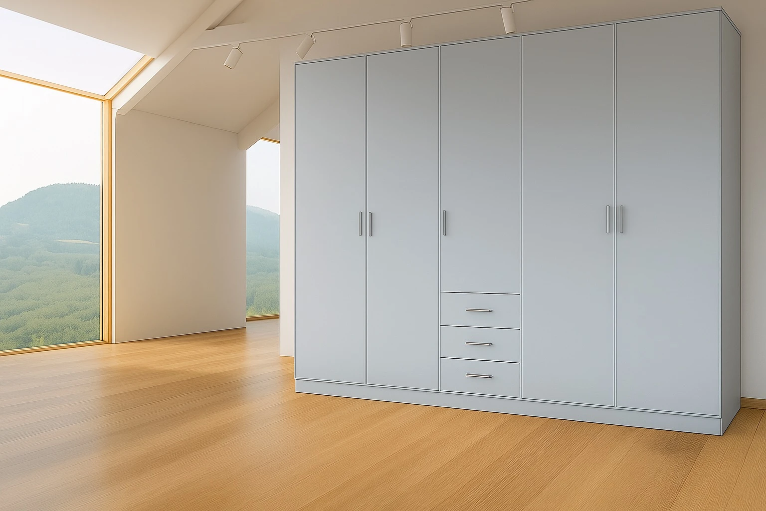348-1762433339-690c993b2379b-w-main.webp venice 5 Door 3 Drawer Grey wardrobe - Image 1