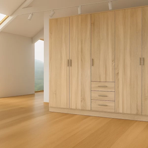 venice 5 Door 3 Drawer oak wardrobe