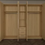 venice 5 Door 3 Drawer oak wardrobe - Image 2