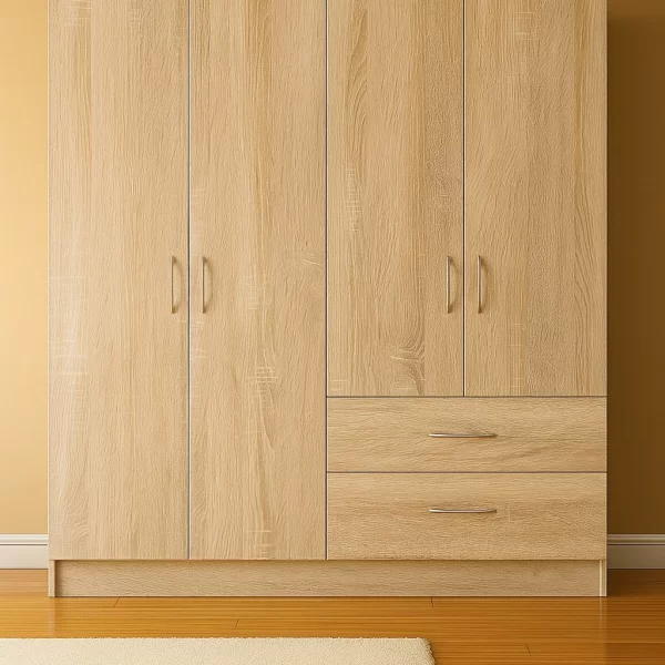 venice - oak 4 Door wardrobe