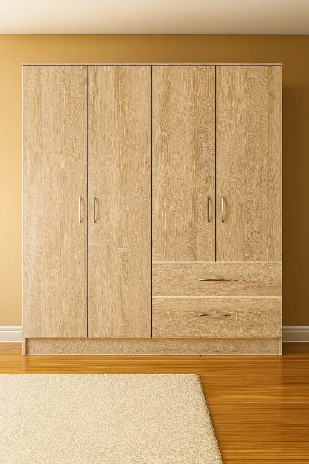 351-1763037133-6915cfcda47f7-w-main.webp venice - oak 4 Door wardrobe - Image 1