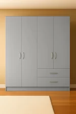 venice - Grey 4 Door wardrobe