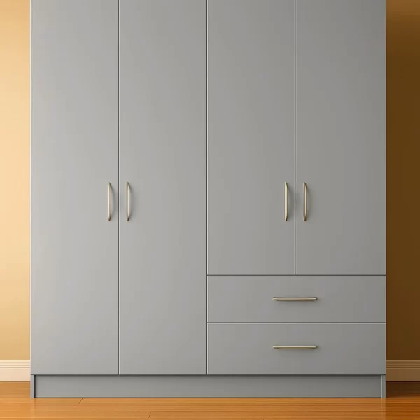venice - Grey 4 Door wardrobe