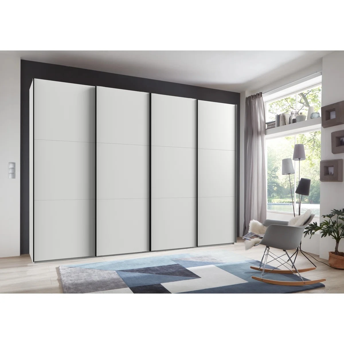 355-1765959738-6942683acf6e5-w-main.webp Guardino 4 Door Wardrobe sliding white - Image 1