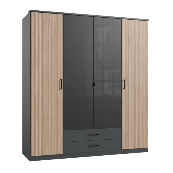 Fulda 4 Door 2 drawer and Glass door