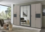 VEGAS 7 DOORS Grey sahara, drawers + appl. graphite - handles black - Image 5