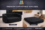 Emma Sofa Bed Black 2 seater