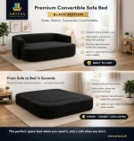 Emma Sofa Bed Black 2 seater - Image 3