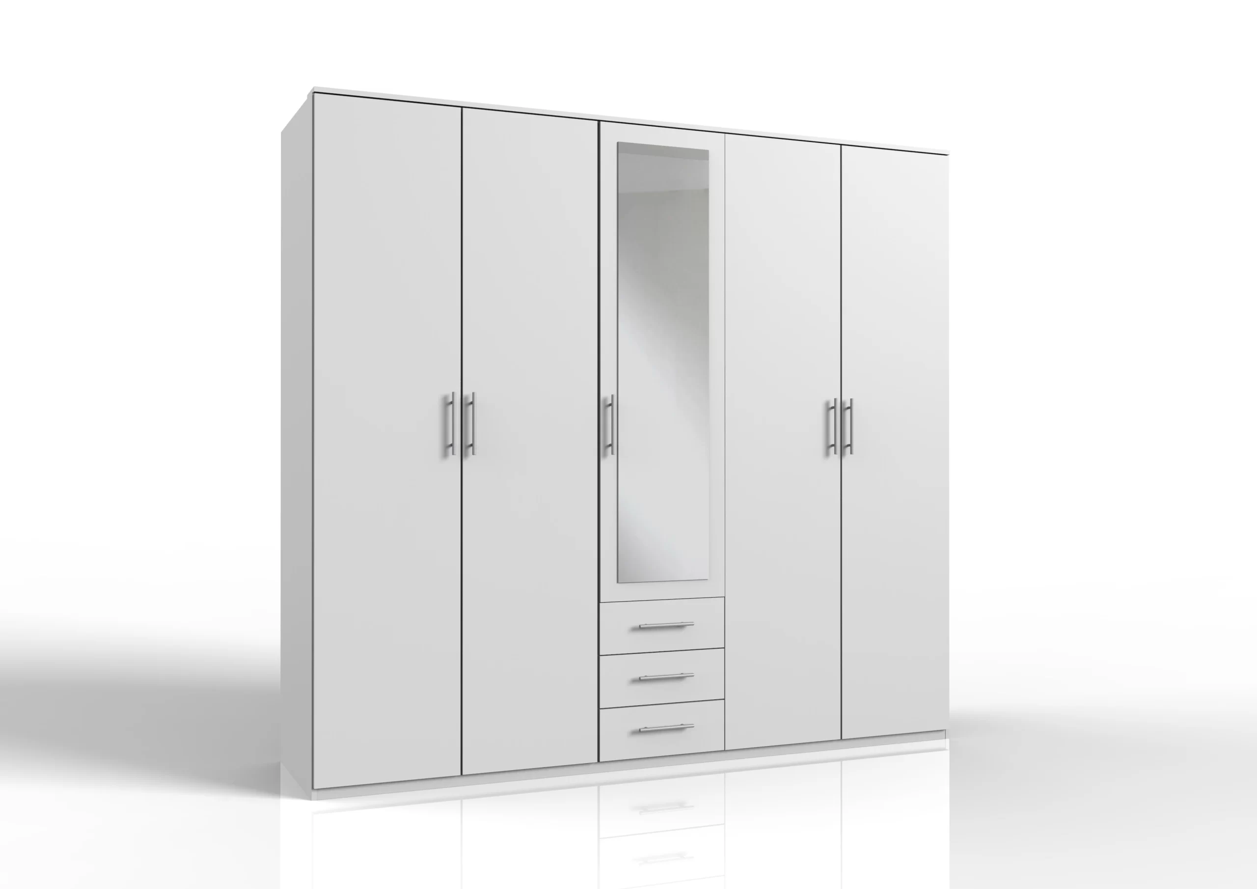 43-1753043057-687d50719c9ea-w-main.webp Ben D19562 Ben White 5 DOOR WARDROBE - Image 1