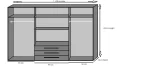 Ben D19561 - White 6 Door Wardrobe - Image 2