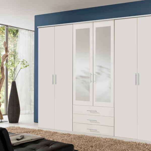 Ben D19561 - White 6 Door Wardrobe