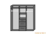 Click 154629 White And Grey 3 door Wardrobe - Image 2
