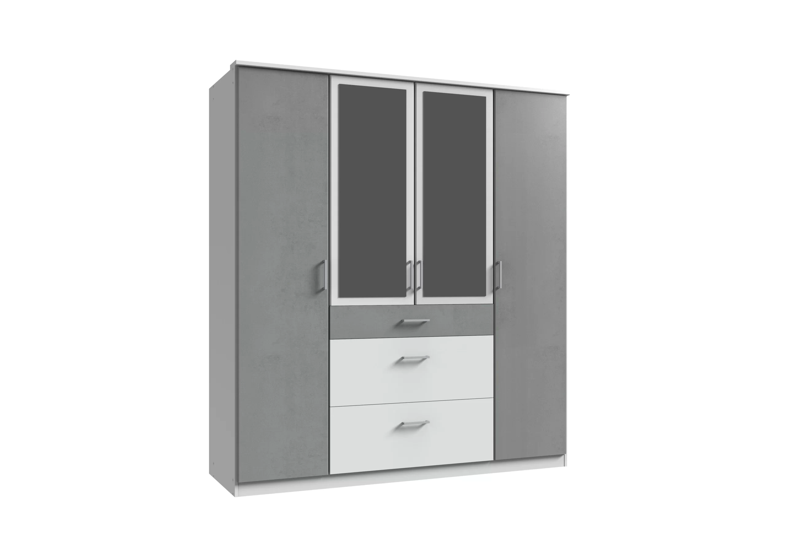 47-1753042372-687d4dc4ce779-w-main.webp Click 154630- White And Grey 4 Door Wardrobe - Image 1