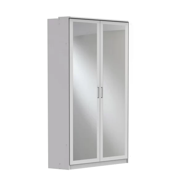 Click 154 543- White And Grey corner Wardrobe