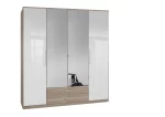GAMMA 111453 4 door gloss white and oak wardrobe