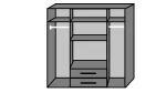 GAMMA 111453 4 door gloss white and oak wardrobe - Image 2
