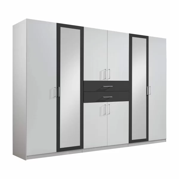 Diver 450 548- white 6 Door Wardrobe