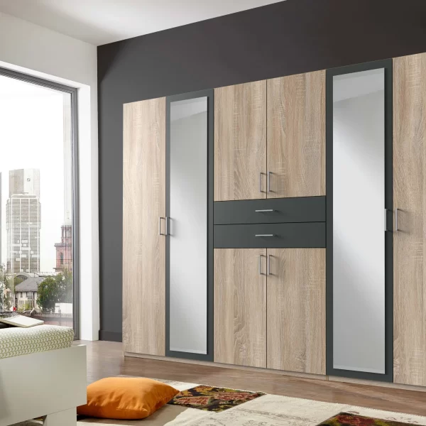 Diver 464 648- Graphite 6 door wardrobe