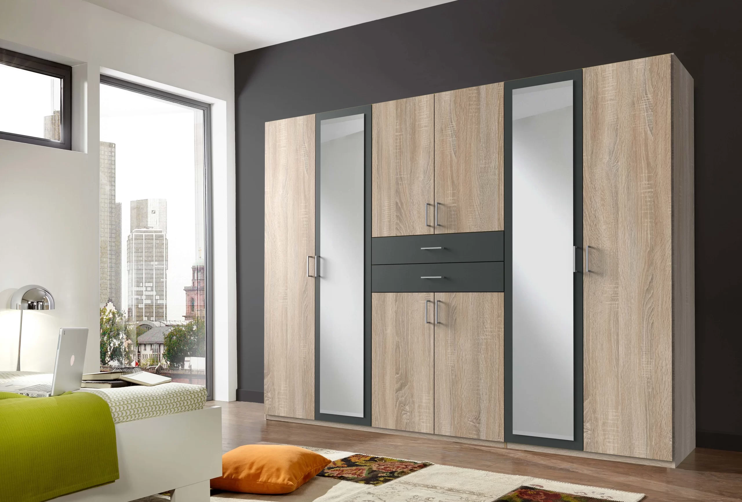 55-1753041036-687d488cd22e7-w-main.webp Diver 464 648- Graphite 6 door wardrobe - Image 1