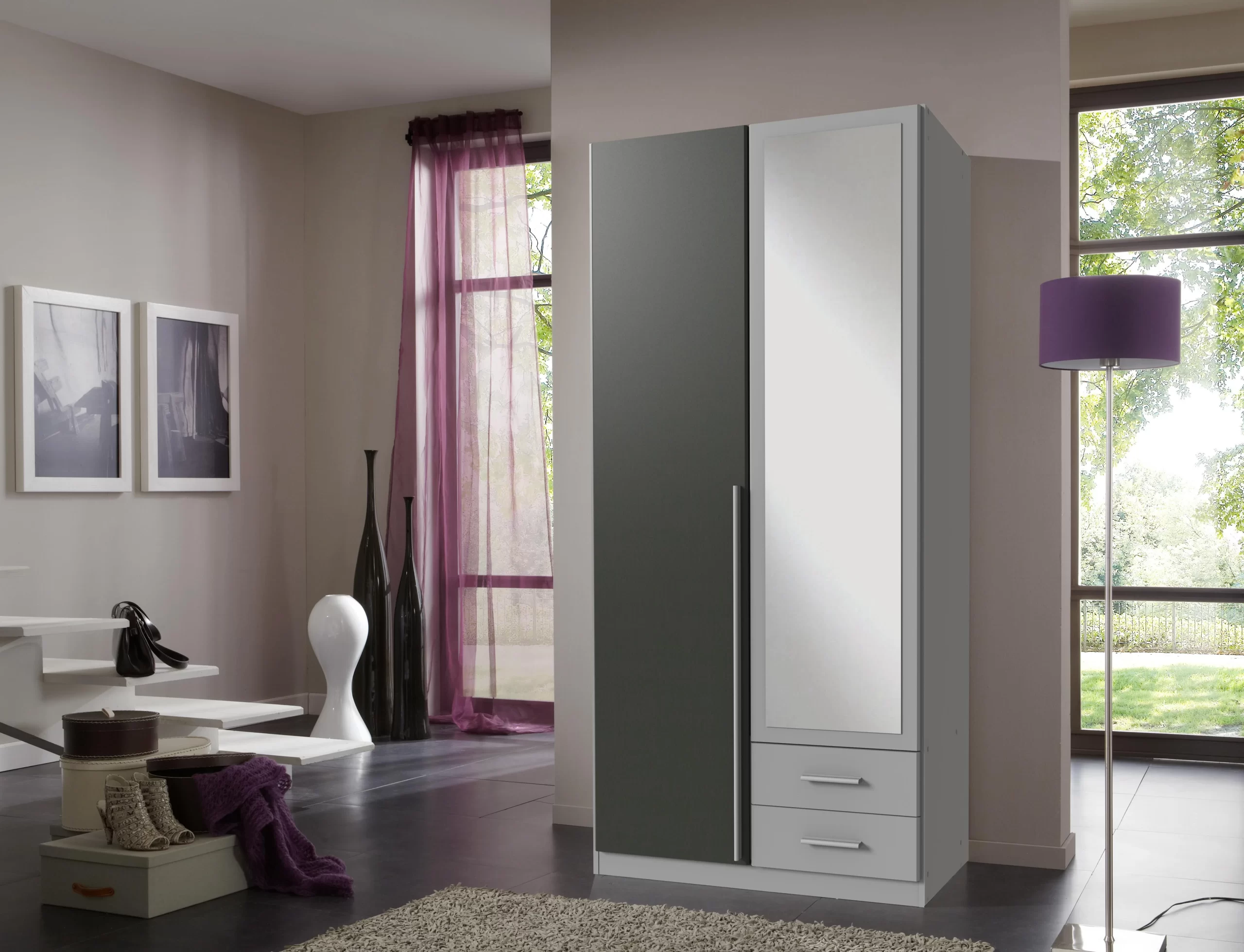 65-1753039598-687d42ee65883-w-main.webp Husem T99210 - Grey 2 Door Wardrobe - Image 1