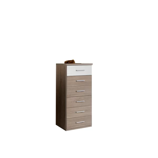 GAMMA 111318 slim chest oak and gloss white