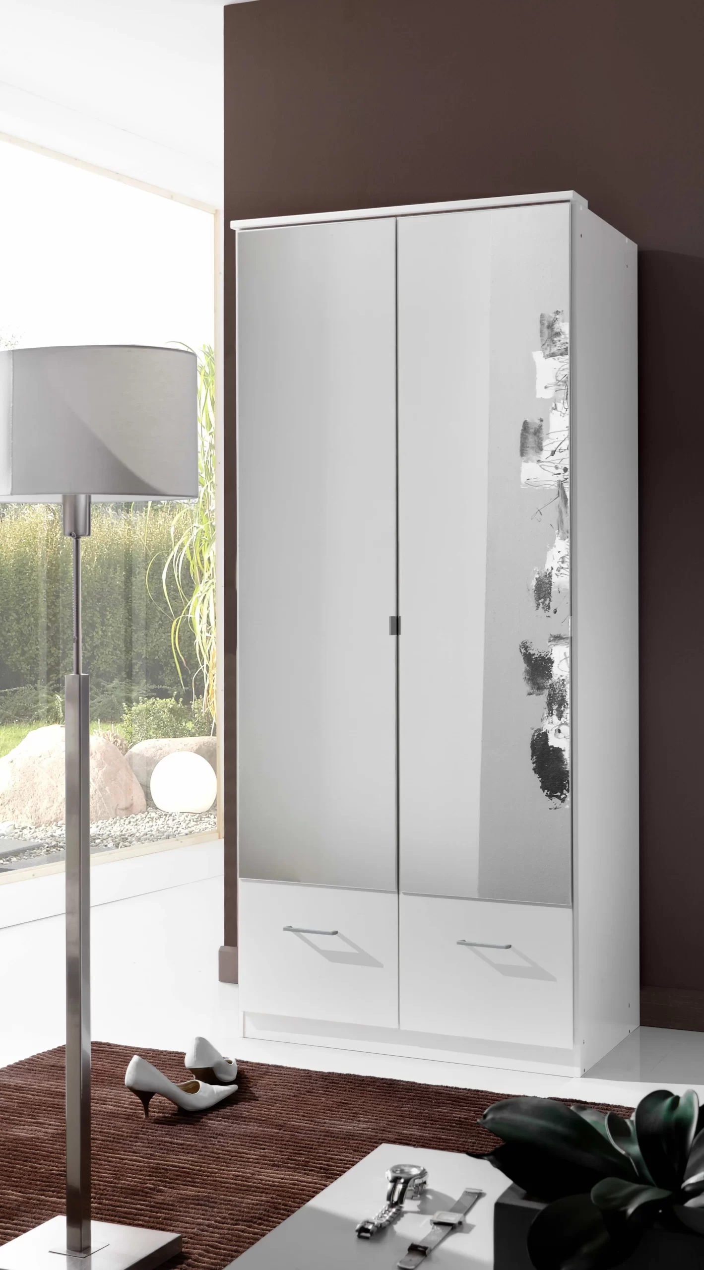 71-1753038075-687d3cfb5a1dd-w-main.webp Imago 047265 - White 2 Door 2 Drawer Wardrobe - Image 1