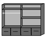Imago 047267 - White 4 Door 4 Drawer - Image 2