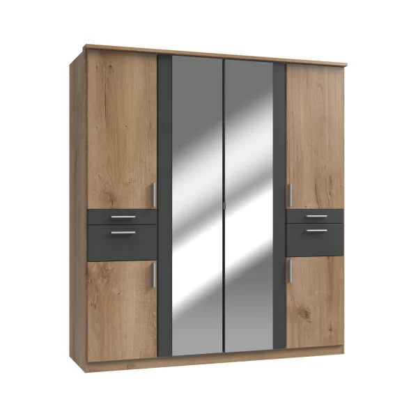 Koblenz T14617- planked oak 4 Door Wardrobe