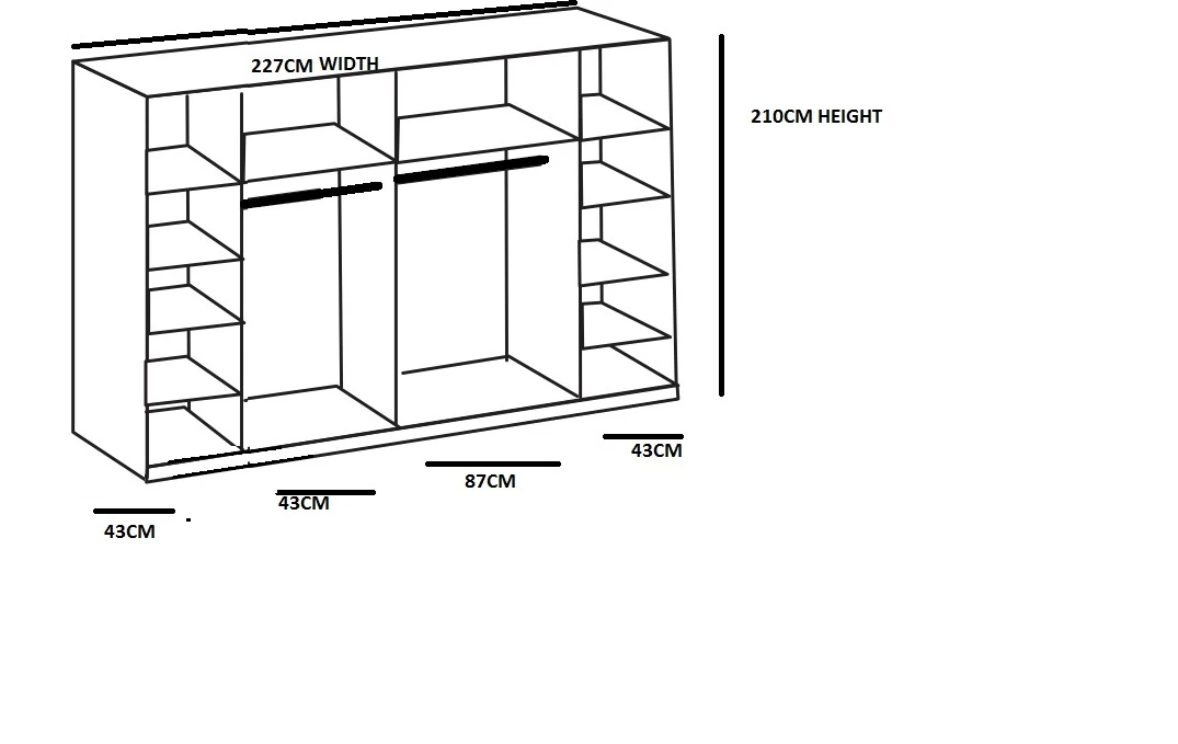 78-1753002753-687cb301e58b8-w-main.webp Lotto 480799 - White 4 Door 227cm Wardrobe - Image 1