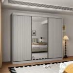 Berlin 3 Door 250CM Grey  sliding wardrobe - Image 4