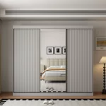 Berlin 3 Door 250CM Grey  sliding wardrobe - Image 2