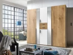 Odessa D20244 - planked oak 5 Door Wardrobe