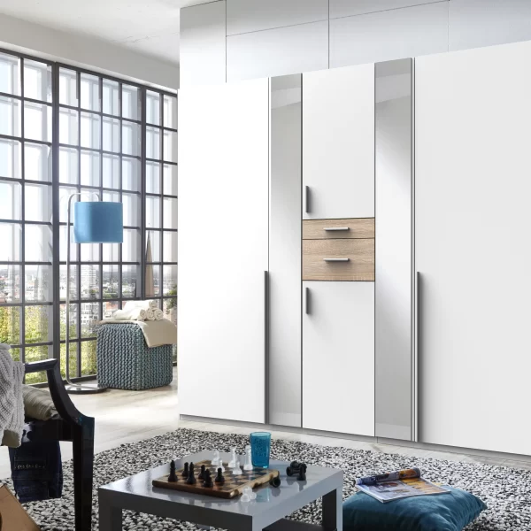 Odessa D98 244- Oak 5 Door Wardrobe